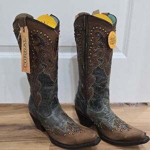 Corral Dark Brown and Black Western Boots